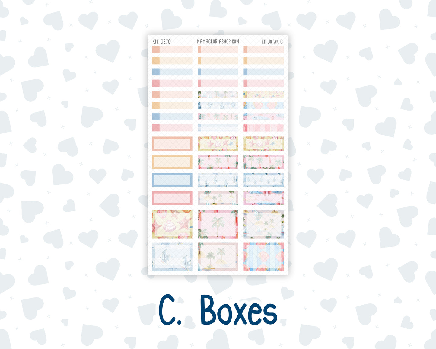 Kit 0270 - Laurel Denise The Jo Planner - Weekly Kit - June - Beachside Bliss
