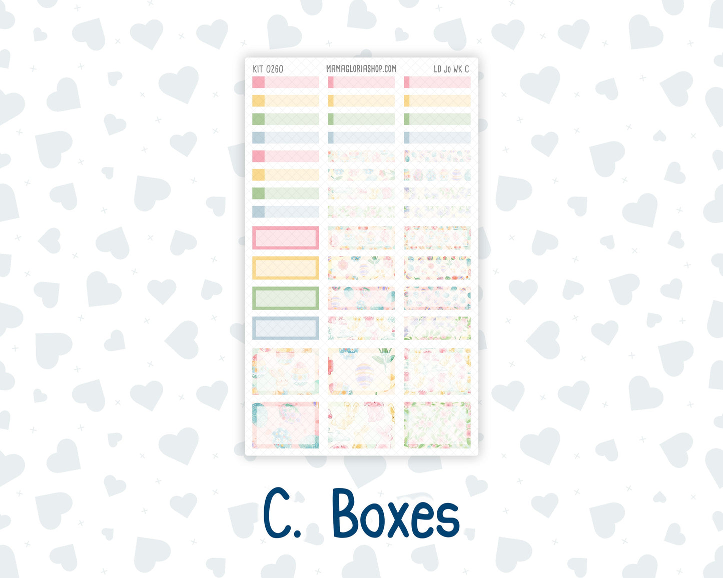 Kit 0260 - Laurel Denise The Jo Planner - Weekly Kit - April - Pastel Egg Hunt