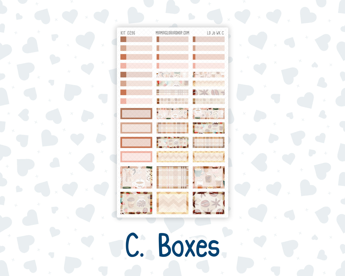 Kit 0296 - Laurel Denise The Jo Planner - Weekly Kit - September - Coffee Break
