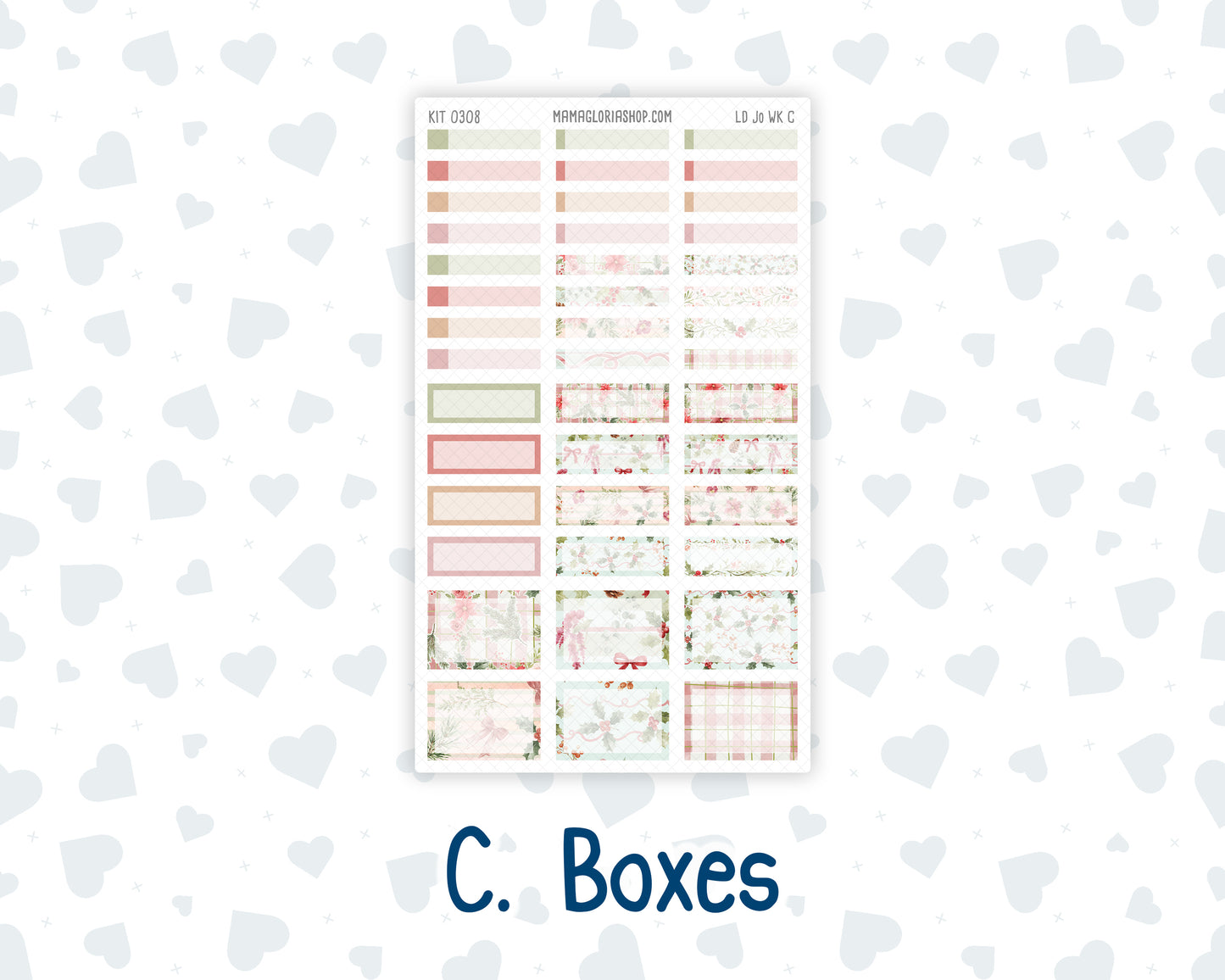 Kit 0308 - Laurel Denise The Jo Planner - Weekly Kit - December - Knit & Holly