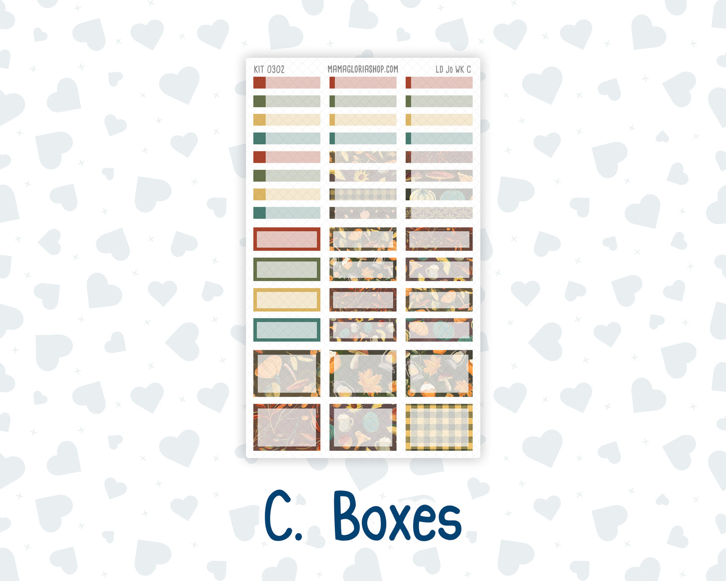 Kit 0302 - Laurel Denise The Jo Planner - Weekly Kit - November - Thankful Season