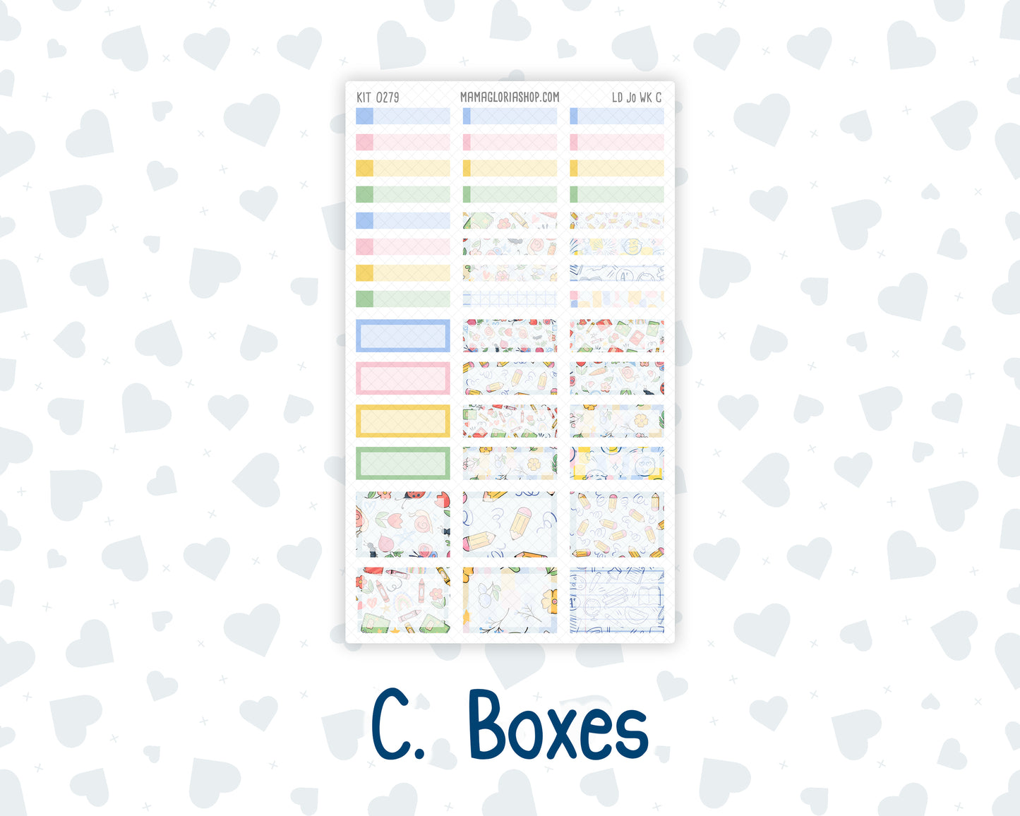 Kit 0279 - Laurel Denise The Jo Planner - Weekly Kit - August - Not Ready For School