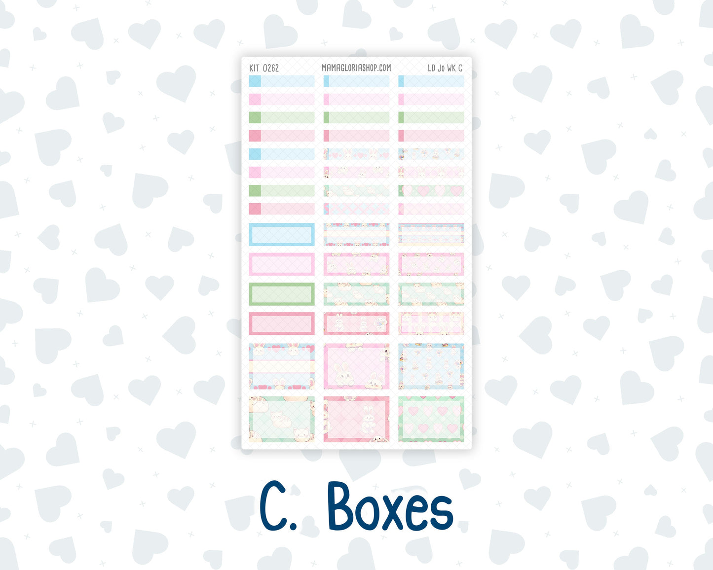 Kit 0262 - Laurel Denise The Jo Planner - Weekly Kit - April - Spring Puffs