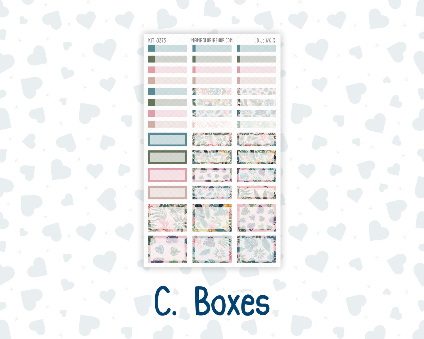 Kit 0275 - Laurel Denise The Jo Planner - Weekly Kit - July - Tropical Safari Blush