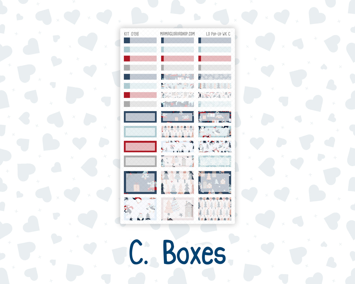 Kit 0198 - Laurel Denise Pop-Up - Weekly Kit - December - Holiday Village