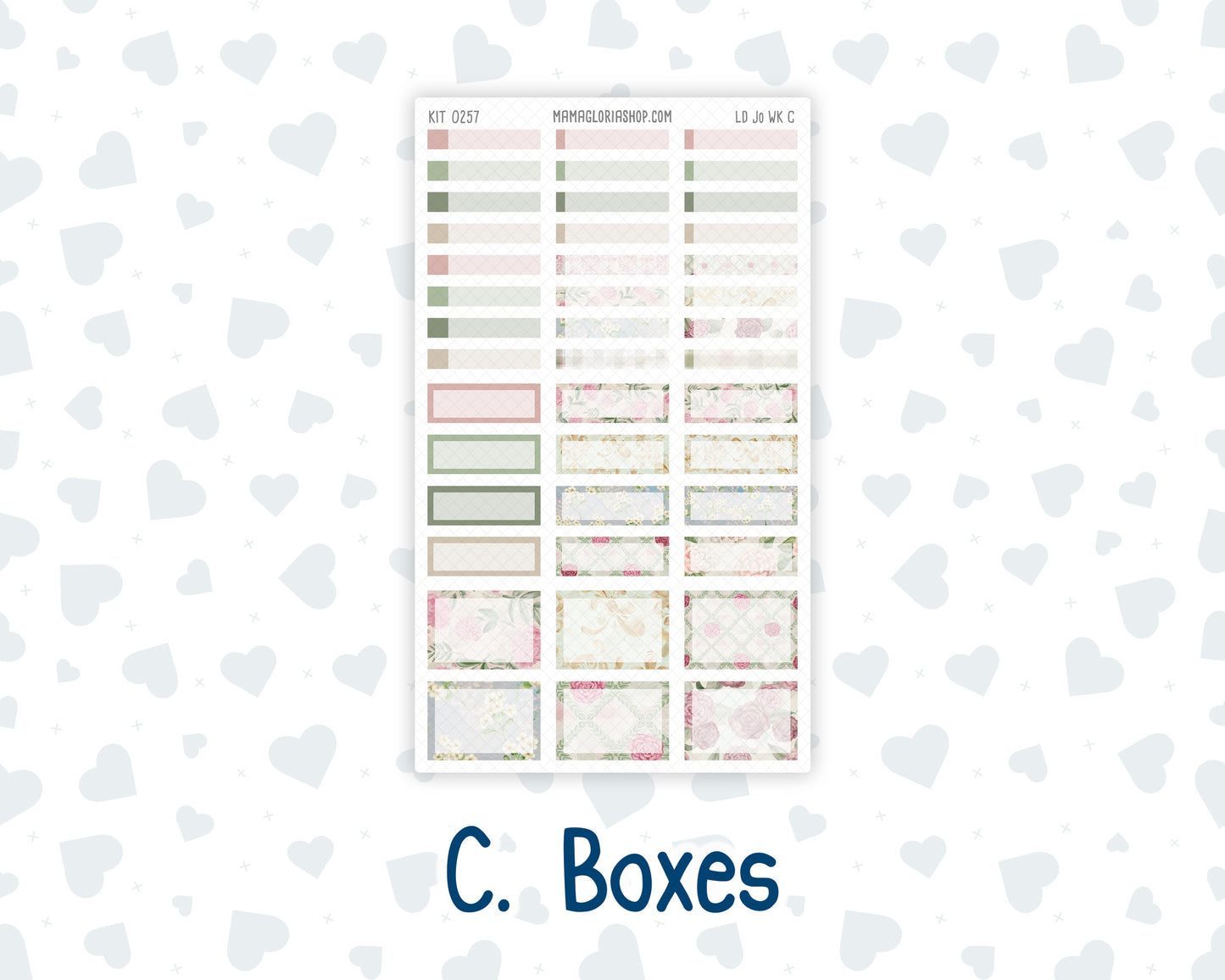 Kit 0257 - Laurel Denise The Jo Planner - Weekly Kit - March - Blush Garden