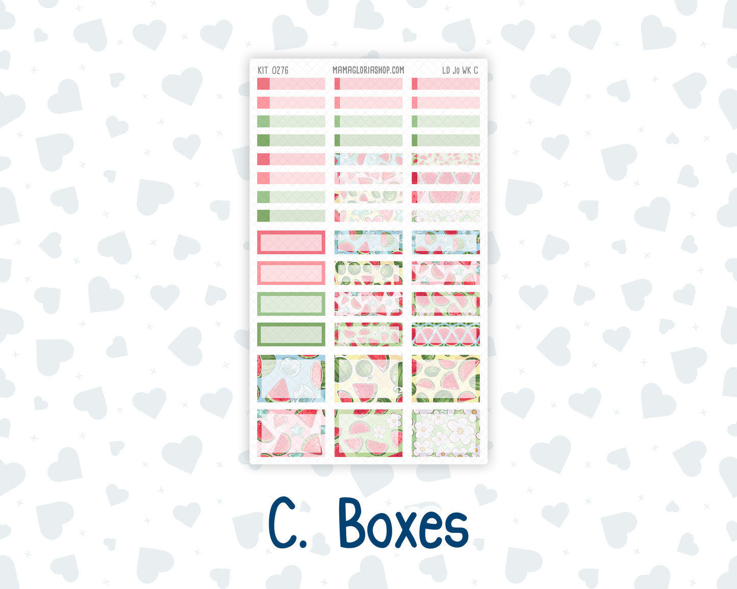 Kit 0276 - Laurel Denise The Jo Planner - Weekly Kit - July - Melon Crush