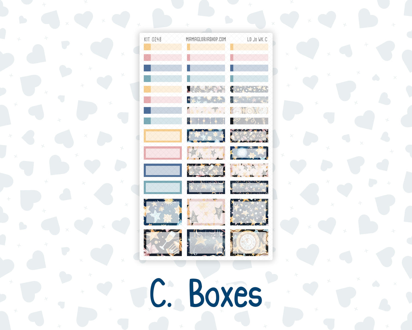 Kit 0248 - Laurel Denise The Jo Planner - Weekly Kit - January - Midnight Countdown