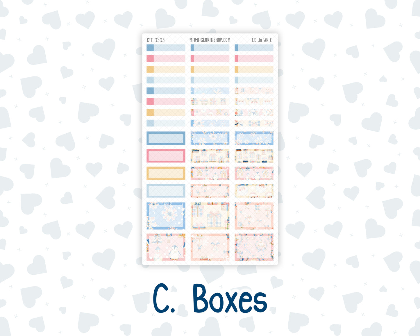 Kit 0305 - Laurel Denise The Jo Planner - Weekly Kit - December - Sugarplum Parade