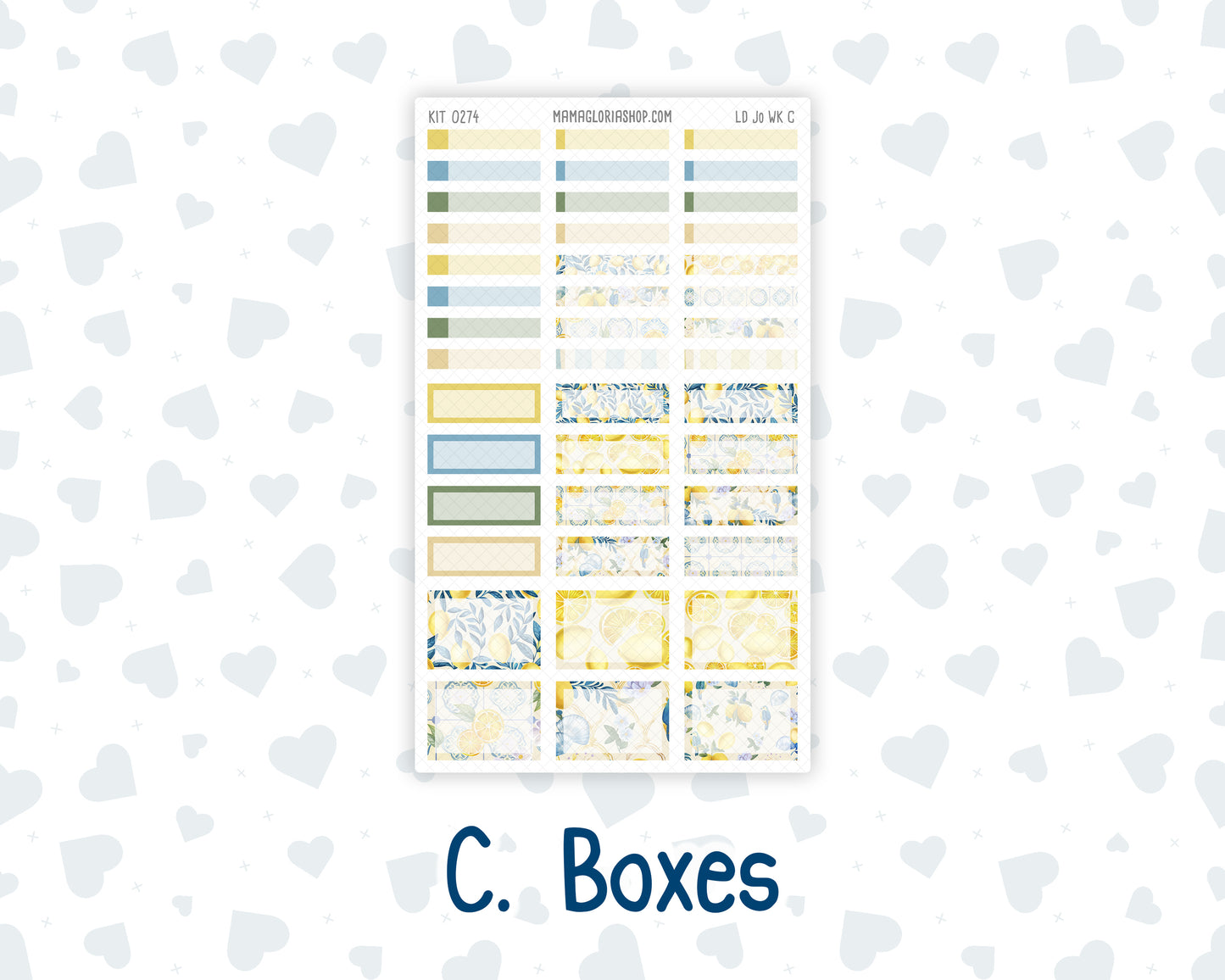 Kit 0274 - Laurel Denise The Jo Planner - Weekly Kit - July - Sunny Lemon Shore