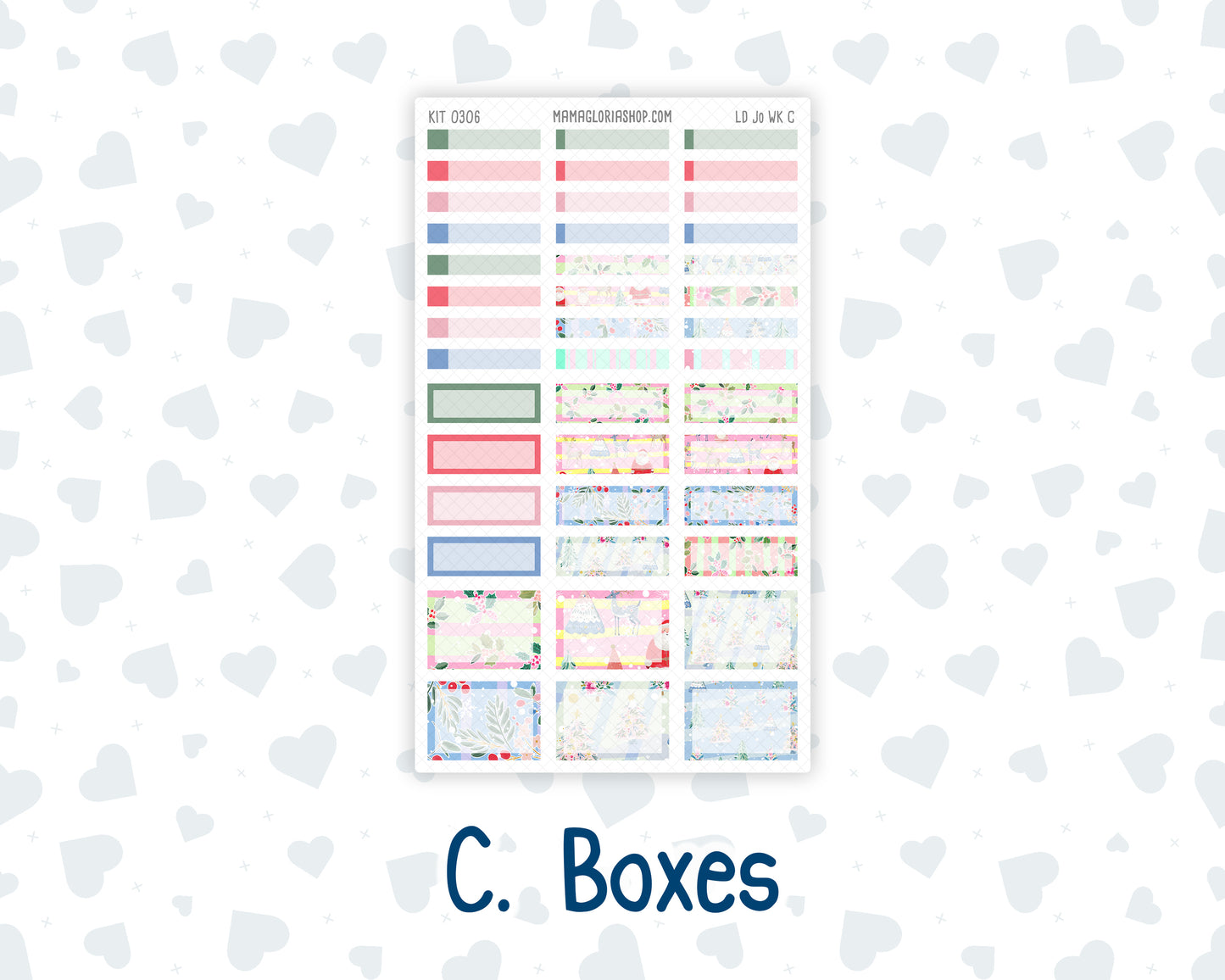 Kit 0306 - Laurel Denise The Jo Planner - Weekly Kit - December - Jolly Mischief
