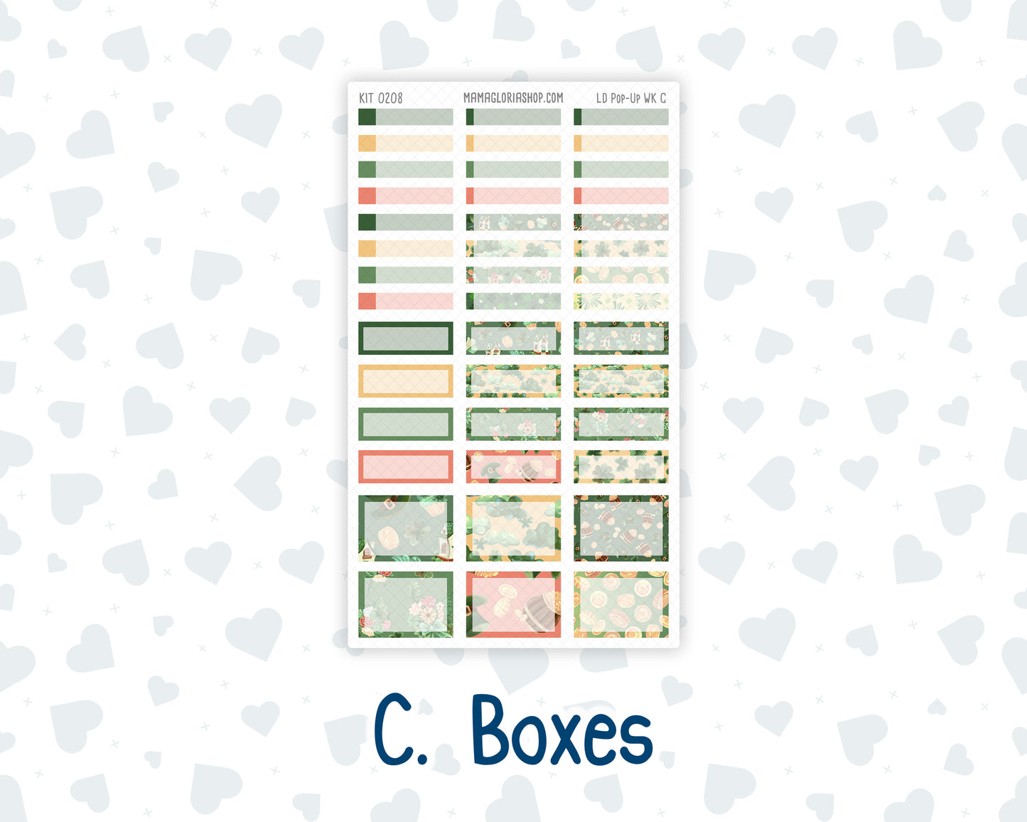 Kit 0208 - Laurel Denise Pop-Up - Weekly Kit - March - Shamrock Lane