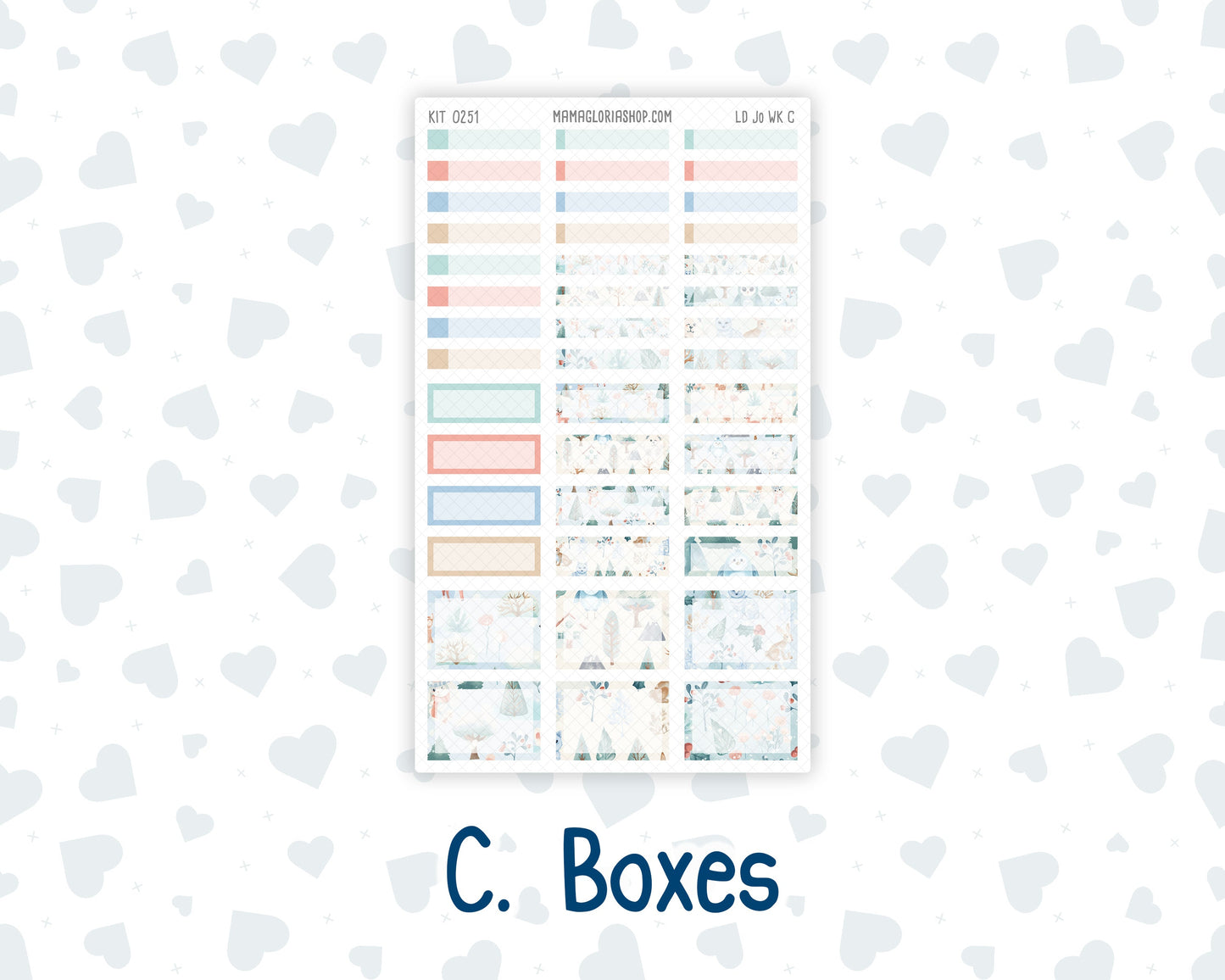 Kit 0251 - Laurel Denise The Jo Planner - Weekly Kit - January - Pine & Paws