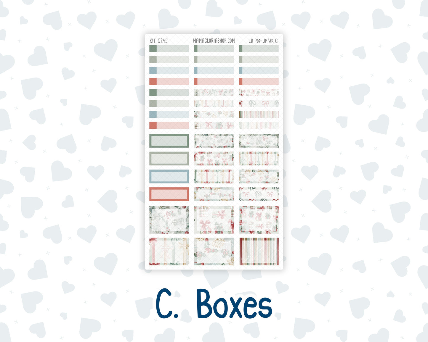 Kit 0245 - Laurel Denise Pop-Up - Weekly Kit - December - Vintage Christmas