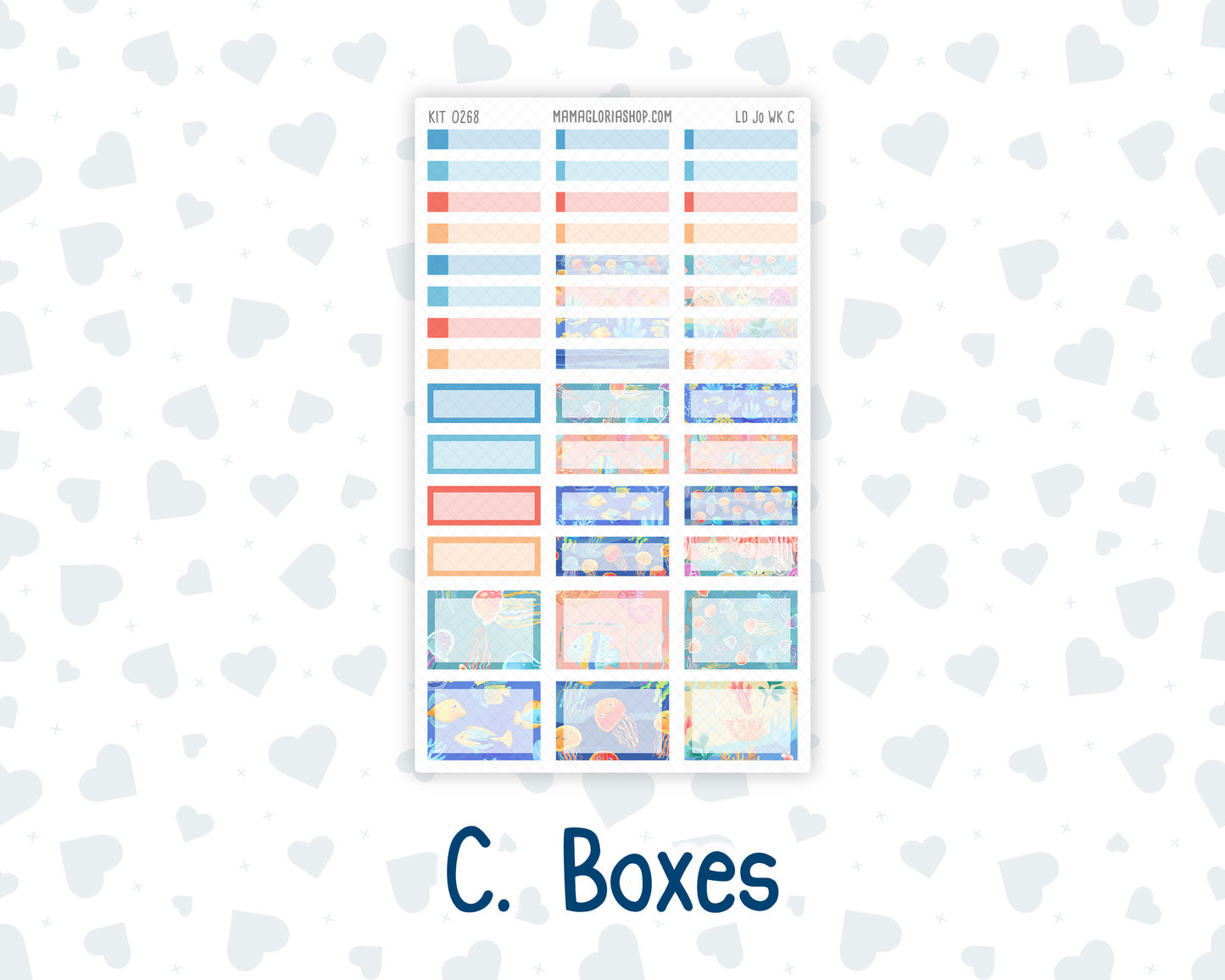 Kit 0268 - Laurel Denise The Jo Planner - Weekly Kit - June - Sea Sweeties