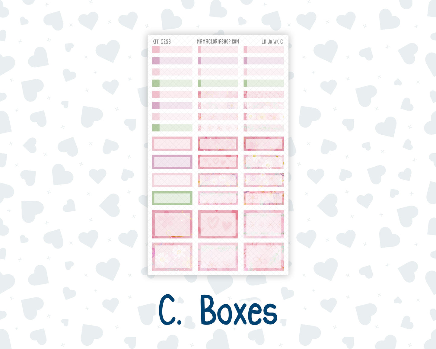 Kit 0253 - Laurel Denise The Jo Planner - Weekly Kit - February - Rosy Daydreams