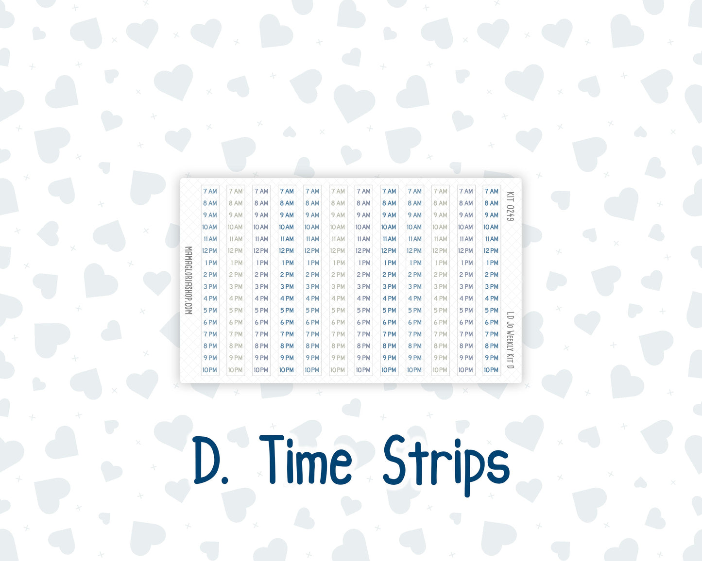 Kit 0249 - Laurel Denise The Jo Planner - Weekly Kit - January - Icy Lace