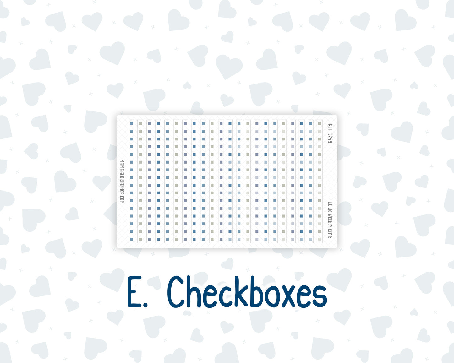 Kit 0249 - Laurel Denise The Jo Planner - Weekly Kit - January - Icy Lace