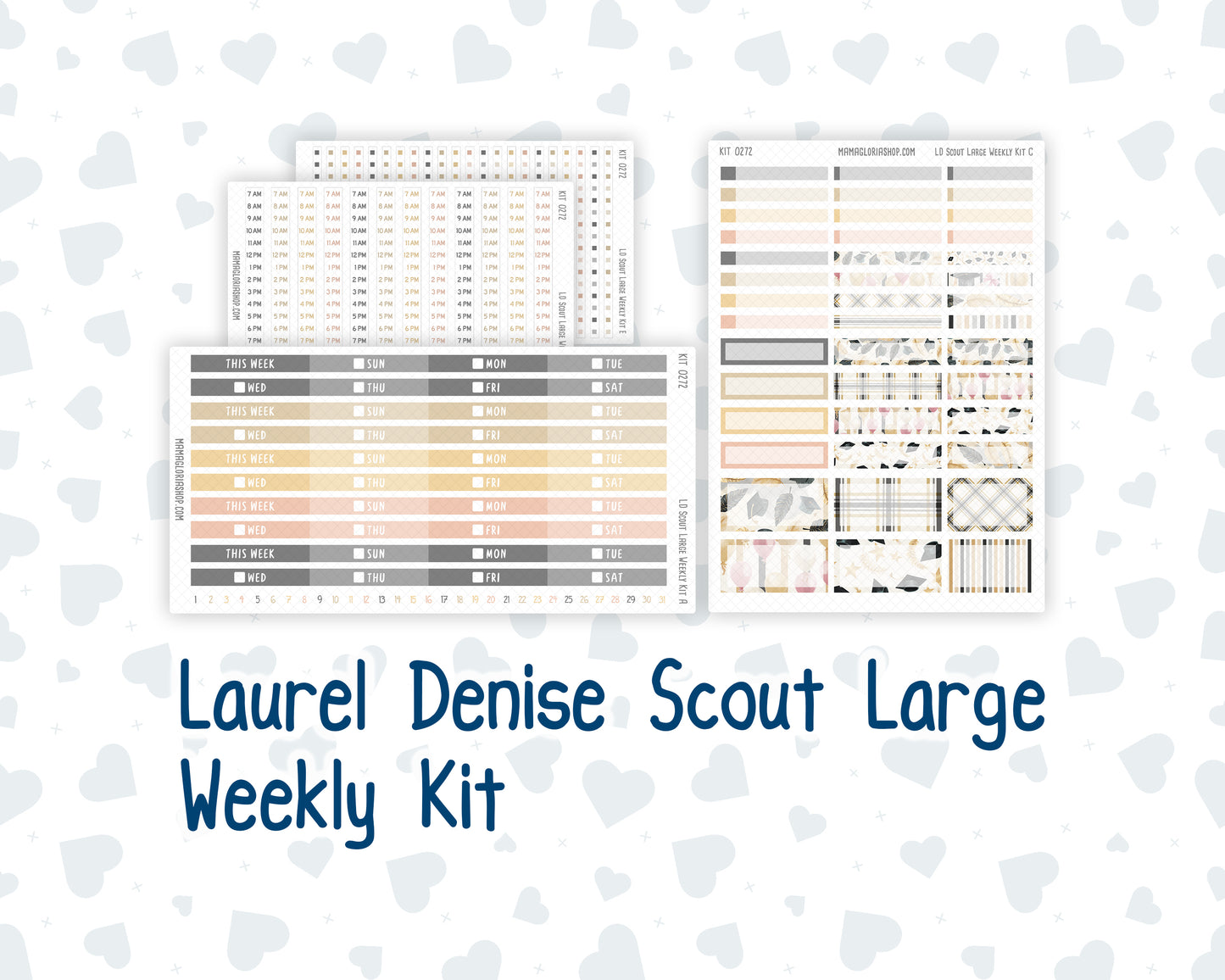 Kit 0272 - Laurel Denise The Scout Planner Large - Weekly Kit - May - Graduation