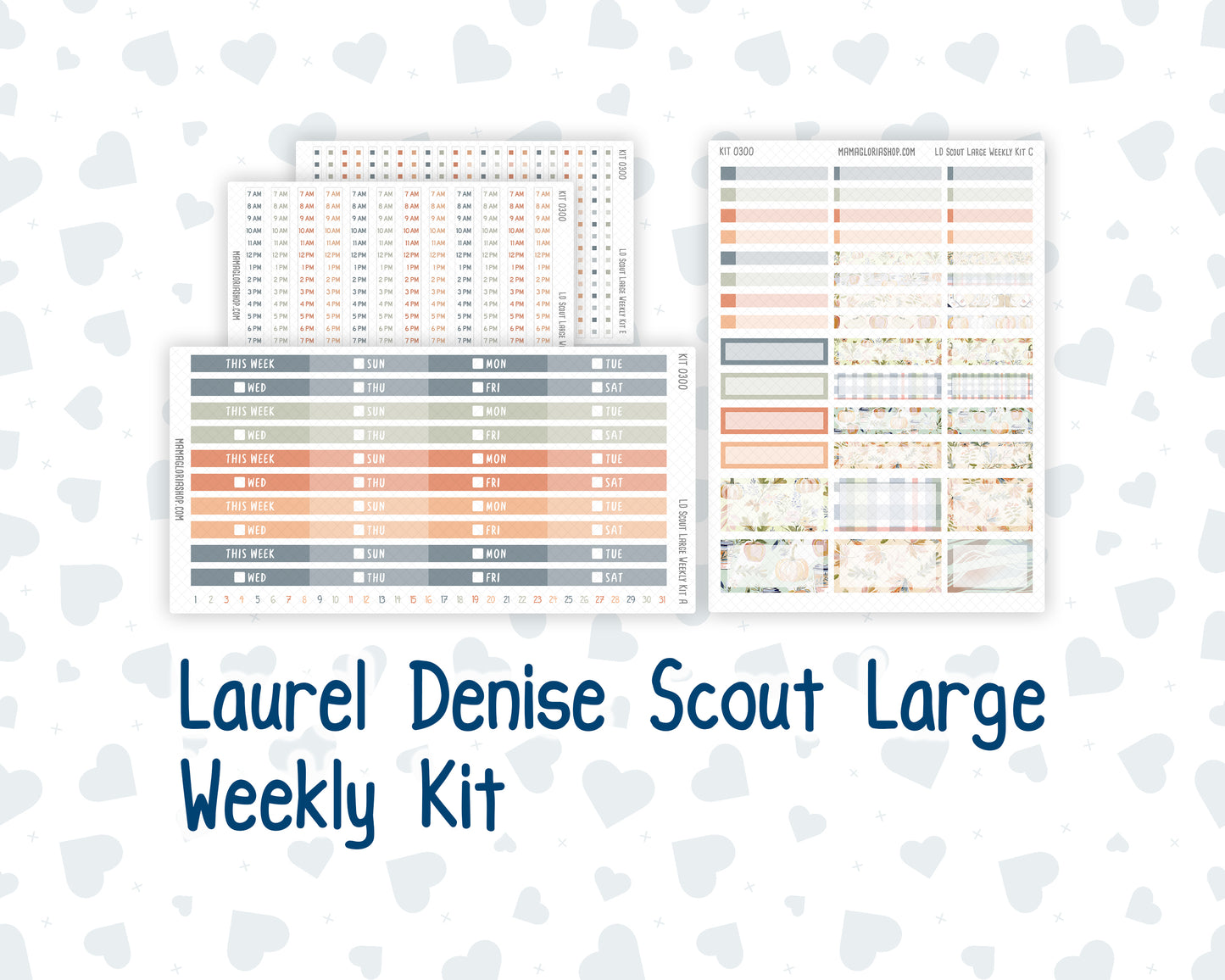 Kit 0300 - Laurel Denise The Scout Planner Large - Weekly Kit - October - Autumn Stroll