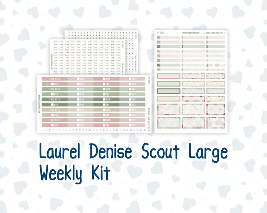 Kit 0257 - Laurel Denise The Scout Planner Large - Weekly Kit - March - Blush Garden