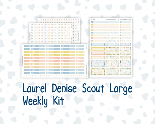 Kit 0265 - Laurel Denise The Scout Planner Large - Weekly Kit - May - Honeybee Sky