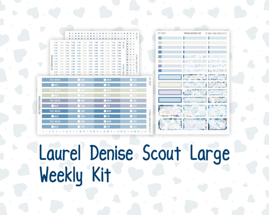 Kit 0249 - Laurel Denise The Scout Planner Large - Weekly Kit - January - Icy Lace