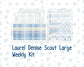 Kit 0249 - Laurel Denise The Scout Planner Large - Weekly Kit - January - Icy Lace