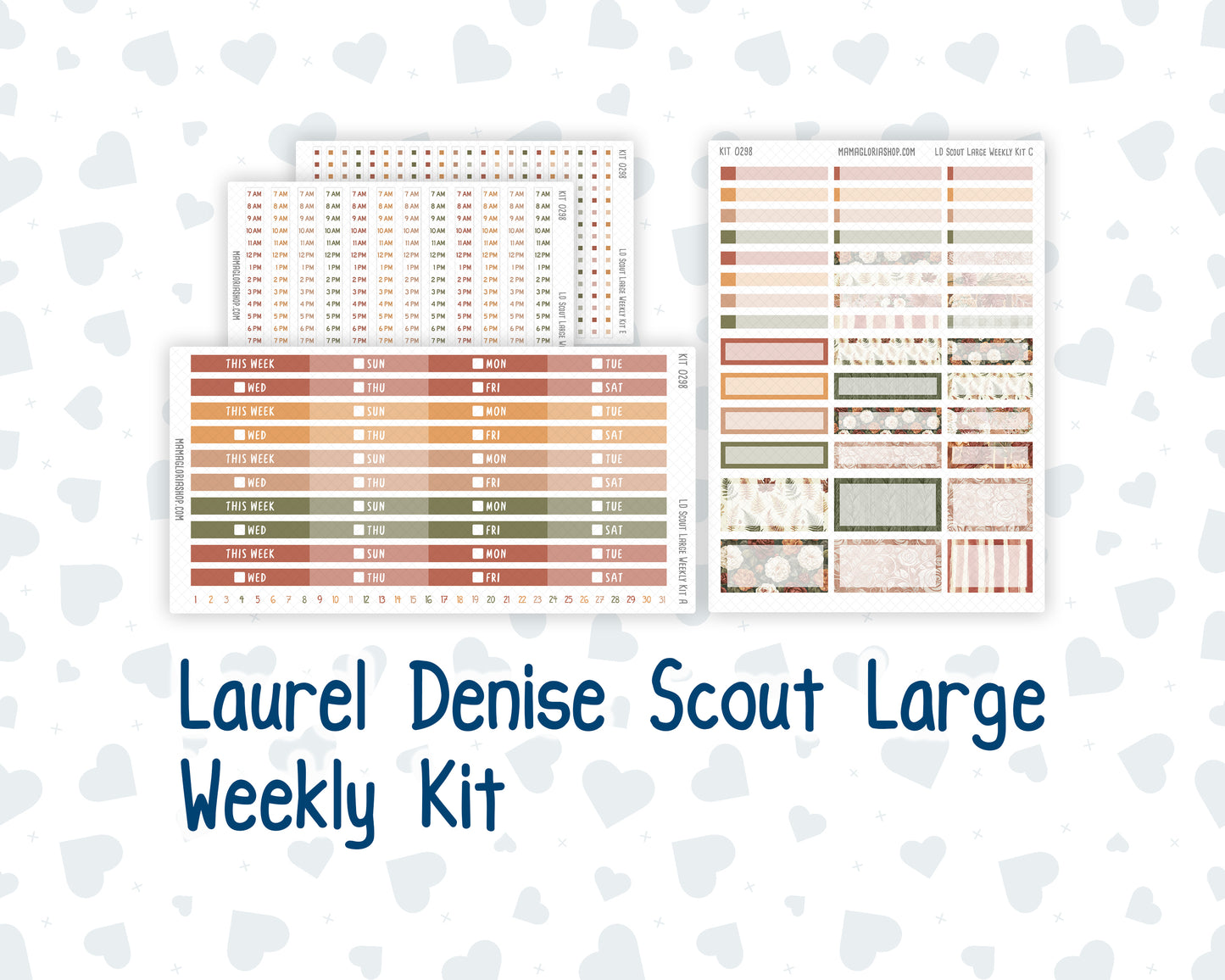 Kit 0298 - Laurel Denise The Scout Planner Large - Weekly Kit - October - Velvet Bloom