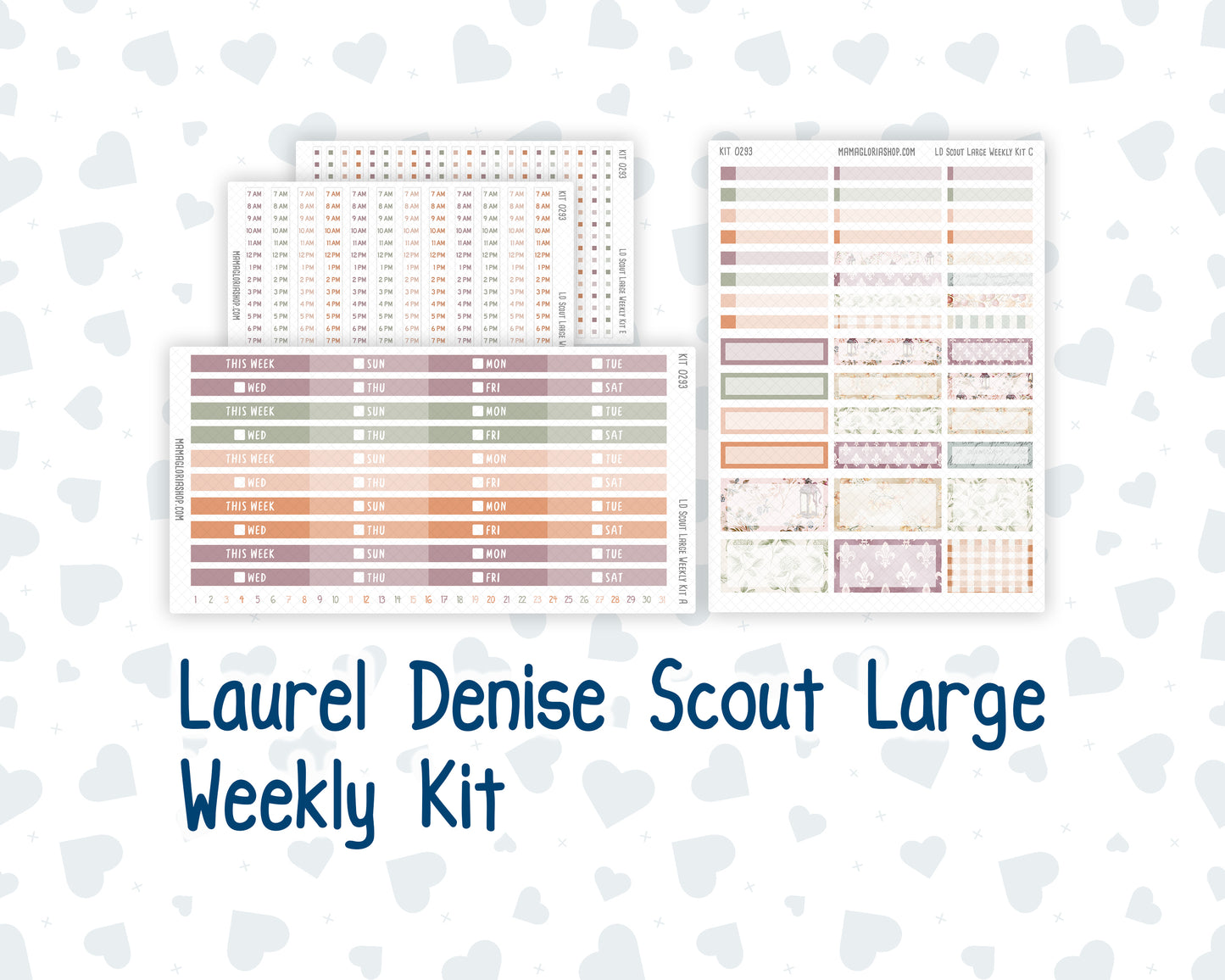 Kit 0293 - Laurel Denise The Scout Planner Large - Weekly Kit - September - Fleur de Provence