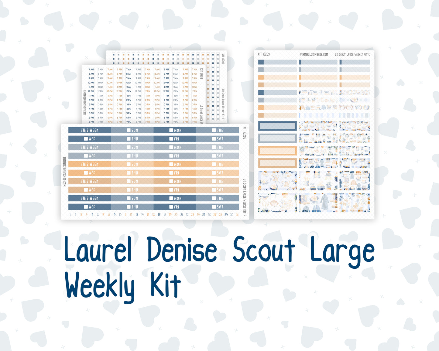 Kit 0299 - Laurel Denise The Scout Planner Large - Weekly Kit - October - Book Nook