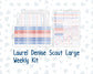 Kit 0273 - Laurel Denise The Scout Planner Large - Weekly Kit - July - Americana In Bloom