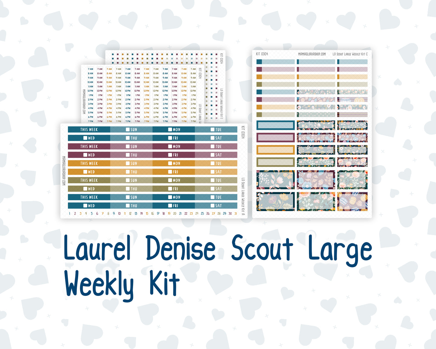 Kit 0304 - Laurel Denise The Scout Planner Large - Weekly Kit - November - Autumn In Bloom