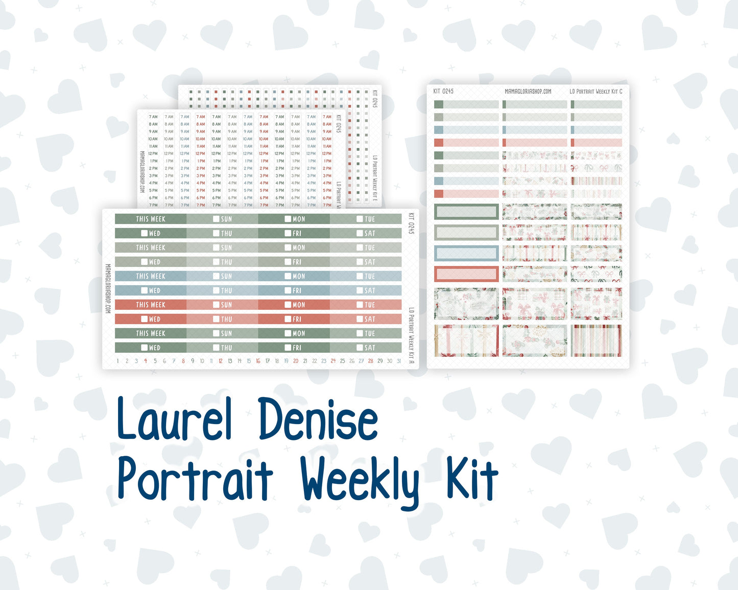 Kit 0245 - Laurel Denise Portrait - Weekly Kit - December - Vintage Christmas