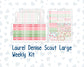 Kit 0276 - Laurel Denise The Scout Planner Large - Weekly Kit - July - Melon Crush