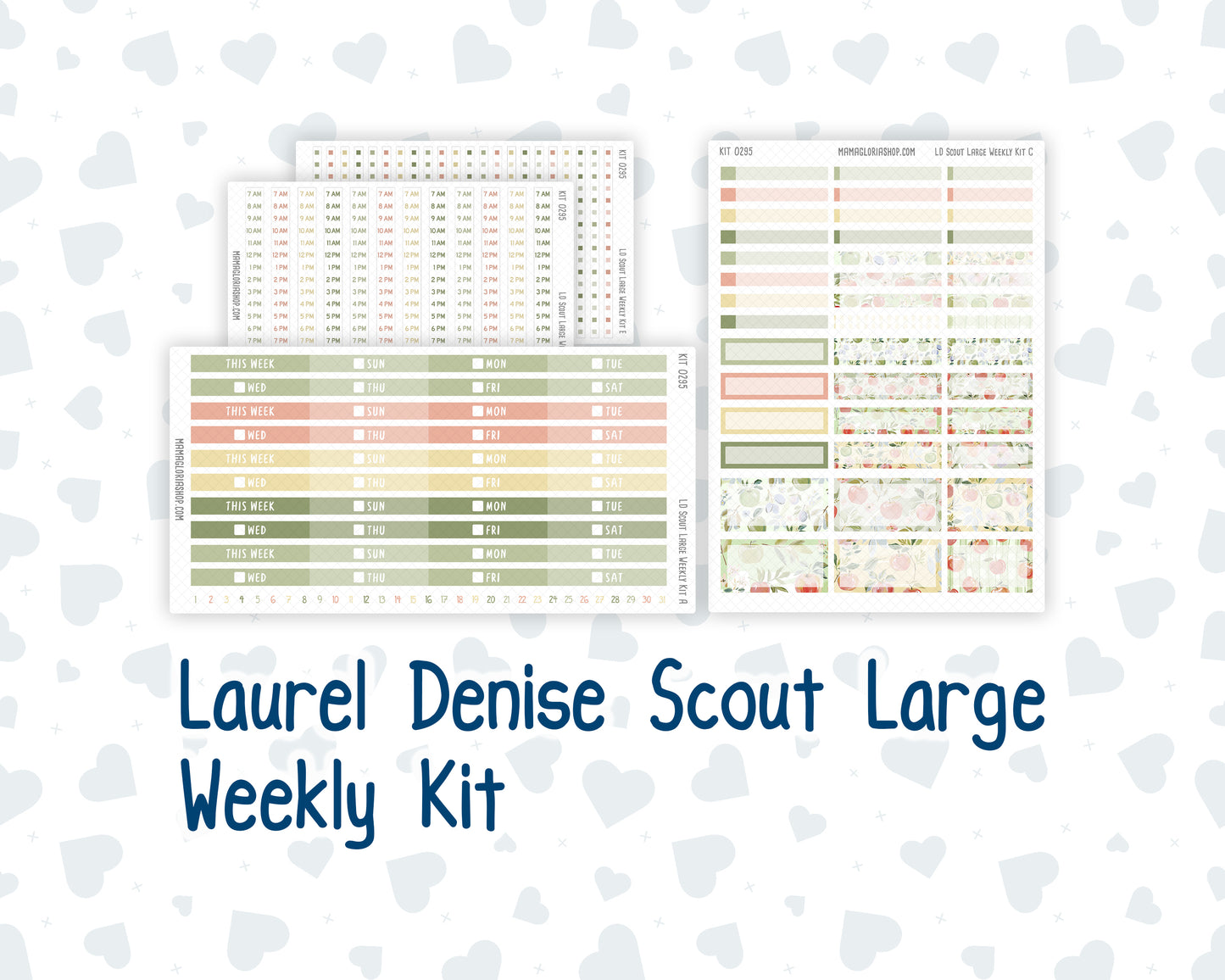 Kit 0295 - Laurel Denise The Scout Planner Large - Weekly Kit - September - Apple Harvest