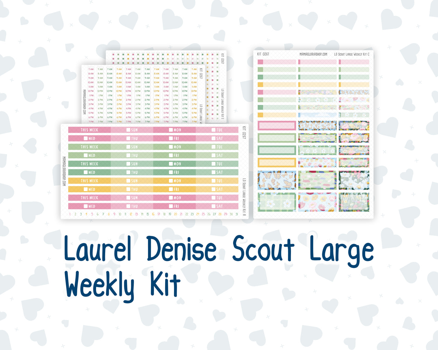 Kit 0267 - Laurel Denise The Scout Planner Large - Weekly Kit - May - Flowers For Mama
