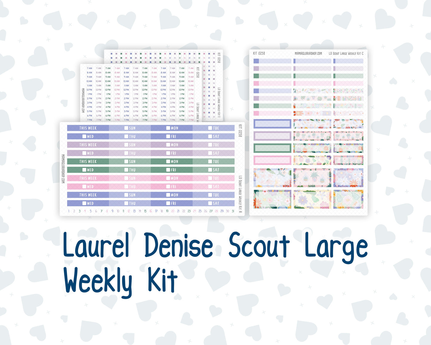 Kit 0258 - Laurel Denise The Scout Planner Large - Weekly Kit - March - Plant Therapy