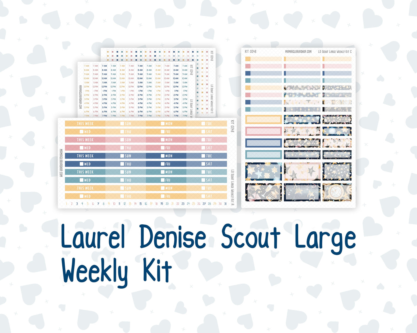Kit 0248 - Laurel Denise The Scout Planner Large - Weekly Kit - January - Midnight Countdown