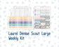 Kit 0248 - Laurel Denise The Scout Planner Large - Weekly Kit - January - Midnight Countdown