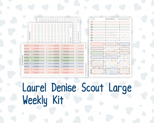 Kit 0266 - Laurel Denise The Scout Planner Large - Weekly Kit - May - Froggy Lake Picnic
