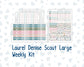 Kit 0275 - Laurel Denise The Scout Planner Large - Weekly Kit - July - Tropical Safari Blush