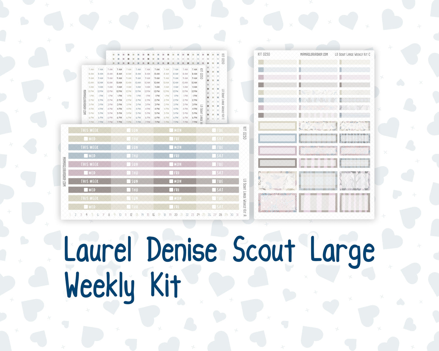 Kit 0250 - Laurel Denise The Scout Planner Large - Weekly Kit - Quiet January