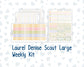 Kit 0280 - Laurel Denise The Scout Planner Large - Weekly Kit - Half Past Six In August