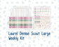 Kit 0307 - Laurel Denise The Scout Planner Large - Weekly Kit - December - Velvet Hearth
