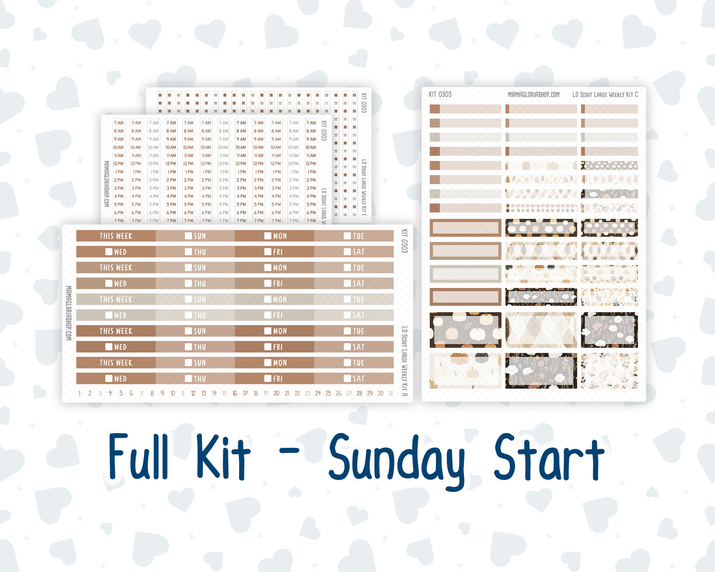 Kit 0303 - Laurel Denise The Scout Planner Large - Weekly Kit - November - Into The Woods