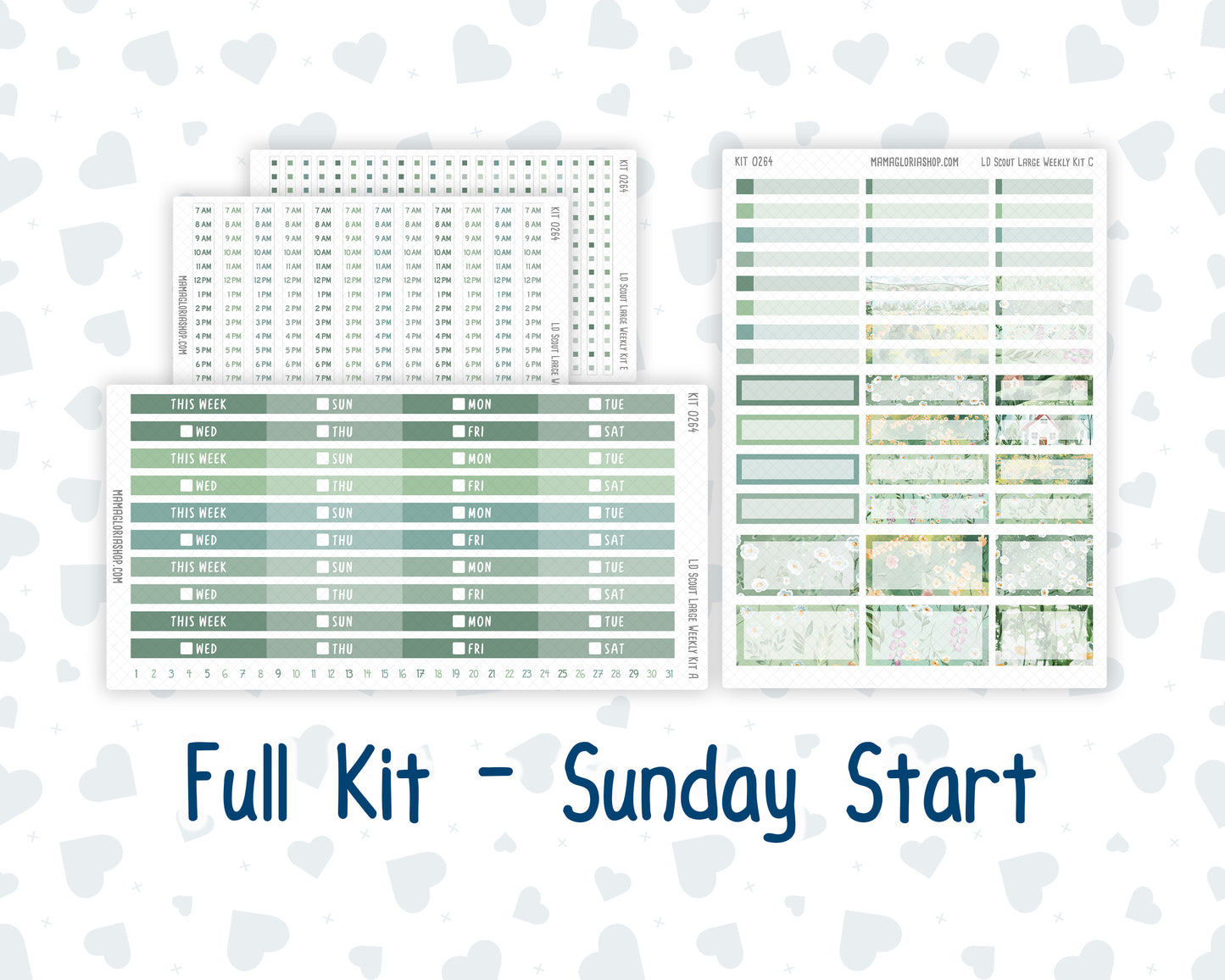 Kit 0264 - Laurel Denise The Scout Planner Large - Weekly Kit - May - Spring Walk