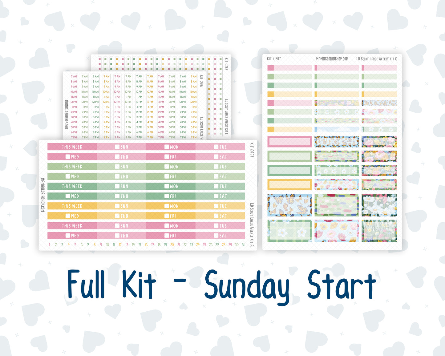 Kit 0267 - Laurel Denise The Scout Planner Large - Weekly Kit - May - Flowers For Mama