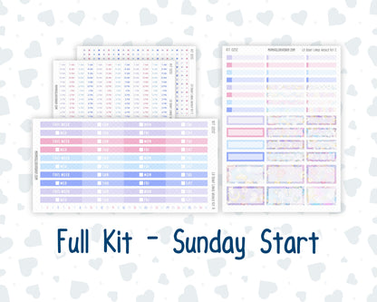 Kit 0252 - Laurel Denise The Scout Planner Large - Weekly Kit - February - Tokyo Candy Cloud