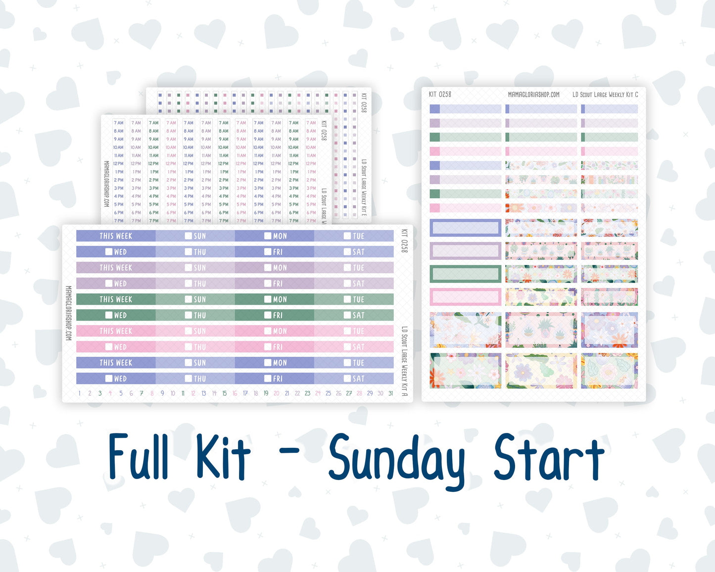 Kit 0258 - Laurel Denise The Scout Planner Large - Weekly Kit - March - Plant Therapy